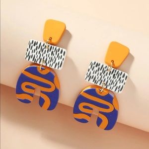Modern Plastic Fashion Earrings